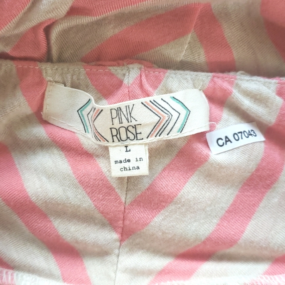 Pink Rose Striped Maxi - Picture 5 of 6